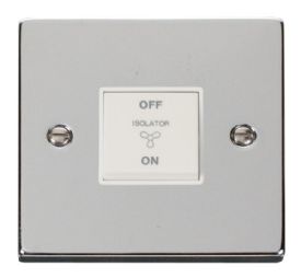 VPCH020WH  Deco Victorian 10A 1 Gang 3 Pole Fan Isolation Switch